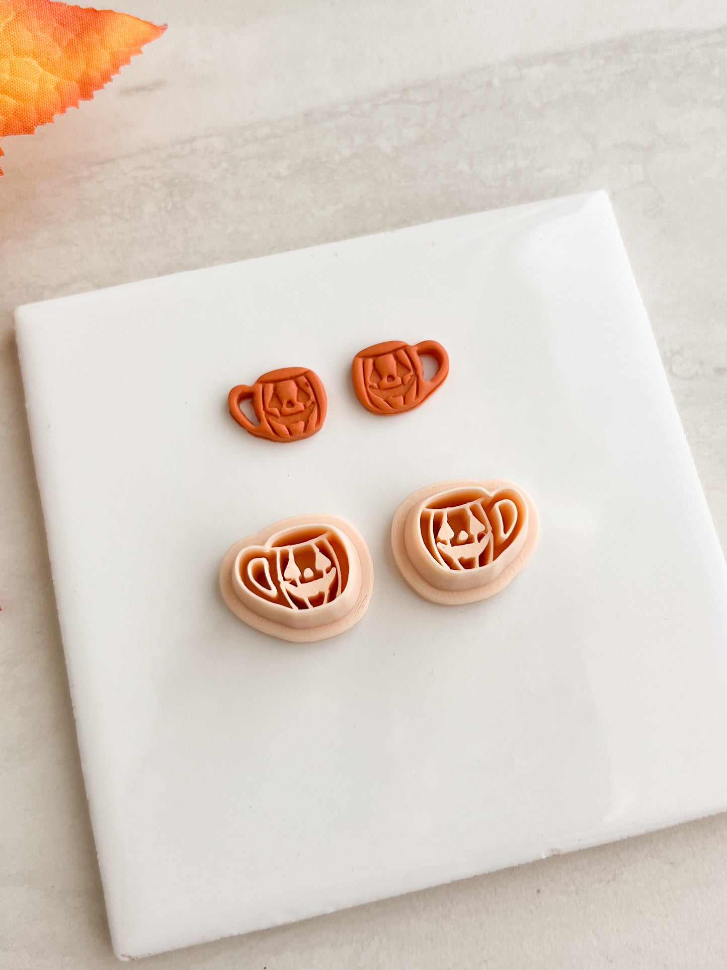 Jack O Lantern Mug Clay Cutter | Jack O Lantern Mug Polymer Clay Cutter for DIY Fall Earrings Halloween Jewelry and Handmade Seasonal Accessories