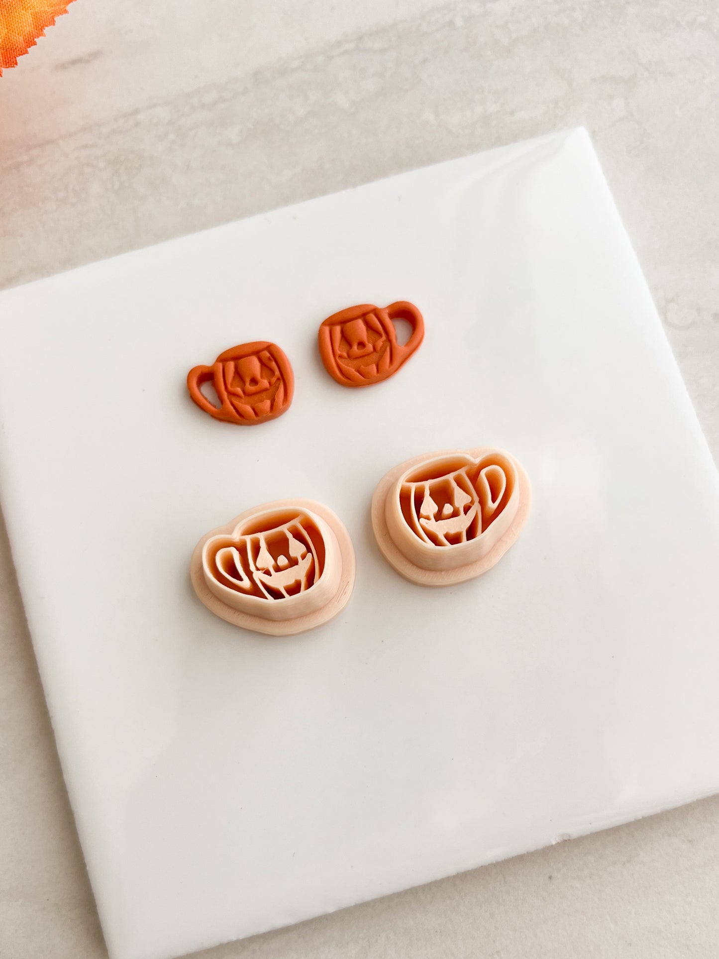 Jack O Lantern Mug Clay Cutter | Jack O Lantern Mug Polymer Clay Cutter for DIY Fall Earrings Halloween Jewelry and Handmade Seasonal Accessories