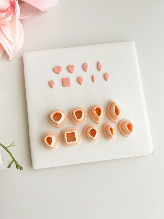 Micro Petal Clay Cutter Set | Micro Petal Polymer Clay Cutter Set for DIY Floral Earrings Botanical Jewelry and Handmade Nature Accessories