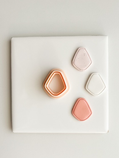 Embossed Rounded Diamond No. 2 Clay Cutter | Embossed Rounded Diamond No. 2 Polymer Clay Cutter for DIY Geometric Earrings Modern-Themed Jewelry and Handmade Elegant Accessories