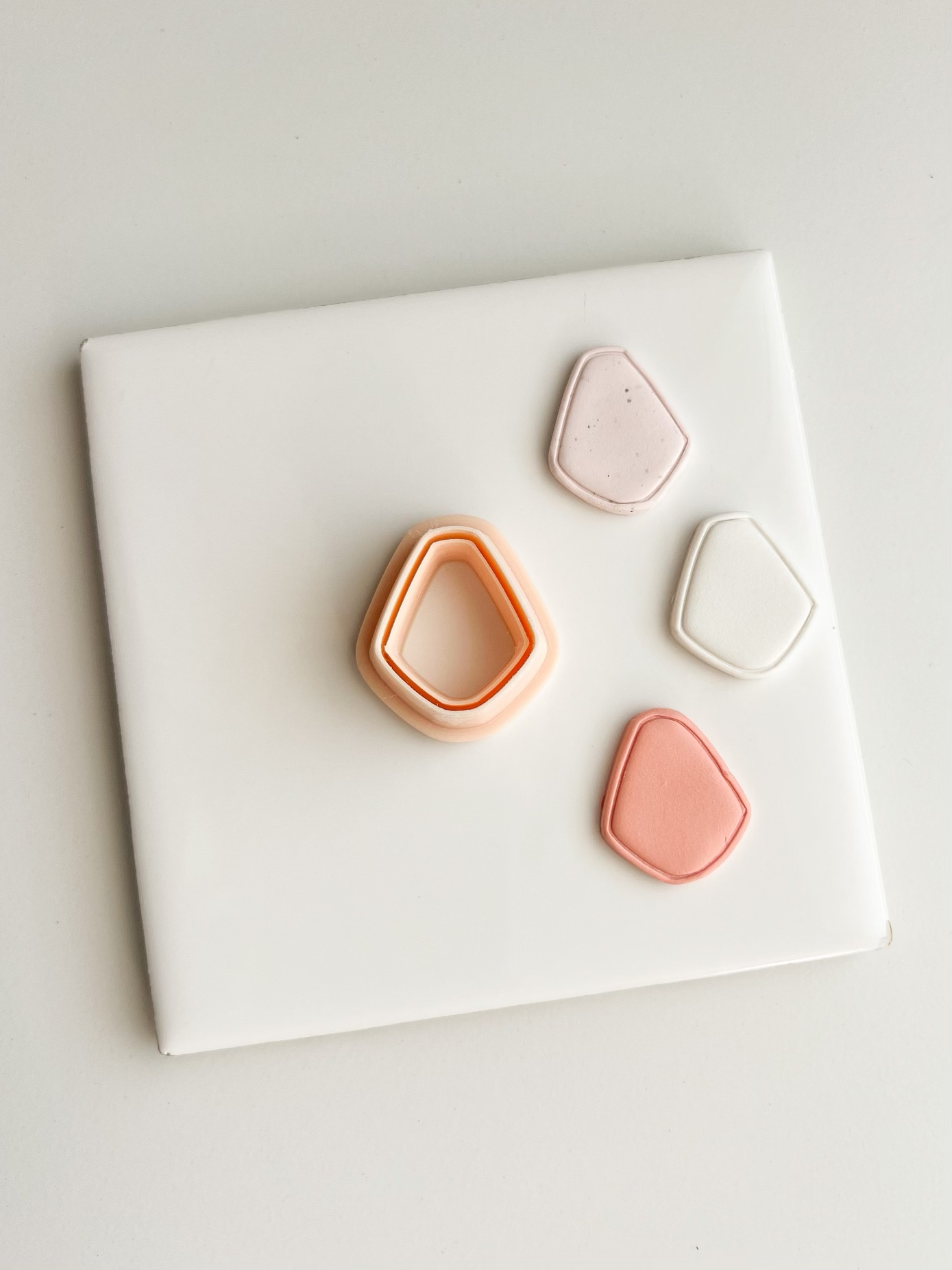 Embossed Rounded Diamond No. 2 Clay Cutter | Embossed Rounded Diamond No. 2 Polymer Clay Cutter for DIY Geometric Earrings Modern-Themed Jewelry and Handmade Elegant Accessories