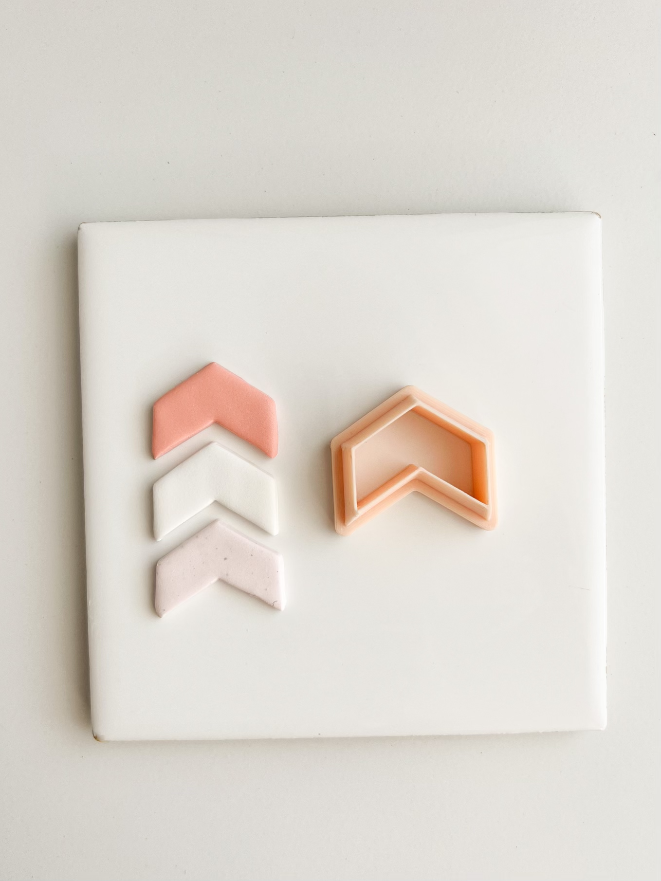 Chevron Stripe Shape Clay Cutter | Chevron Stripe Shape Polymer Clay Cutter for DIY Geometric Earrings Modern-Themed Jewelry and Handmade Minimalist Accessories