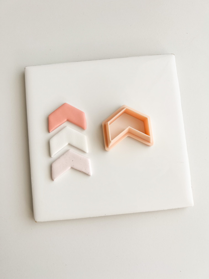 Chevron Stripe Shape Clay Cutter | Chevron Stripe Shape Polymer Clay Cutter for DIY Geometric Earrings Modern-Themed Jewelry and Handmade Minimalist Accessories