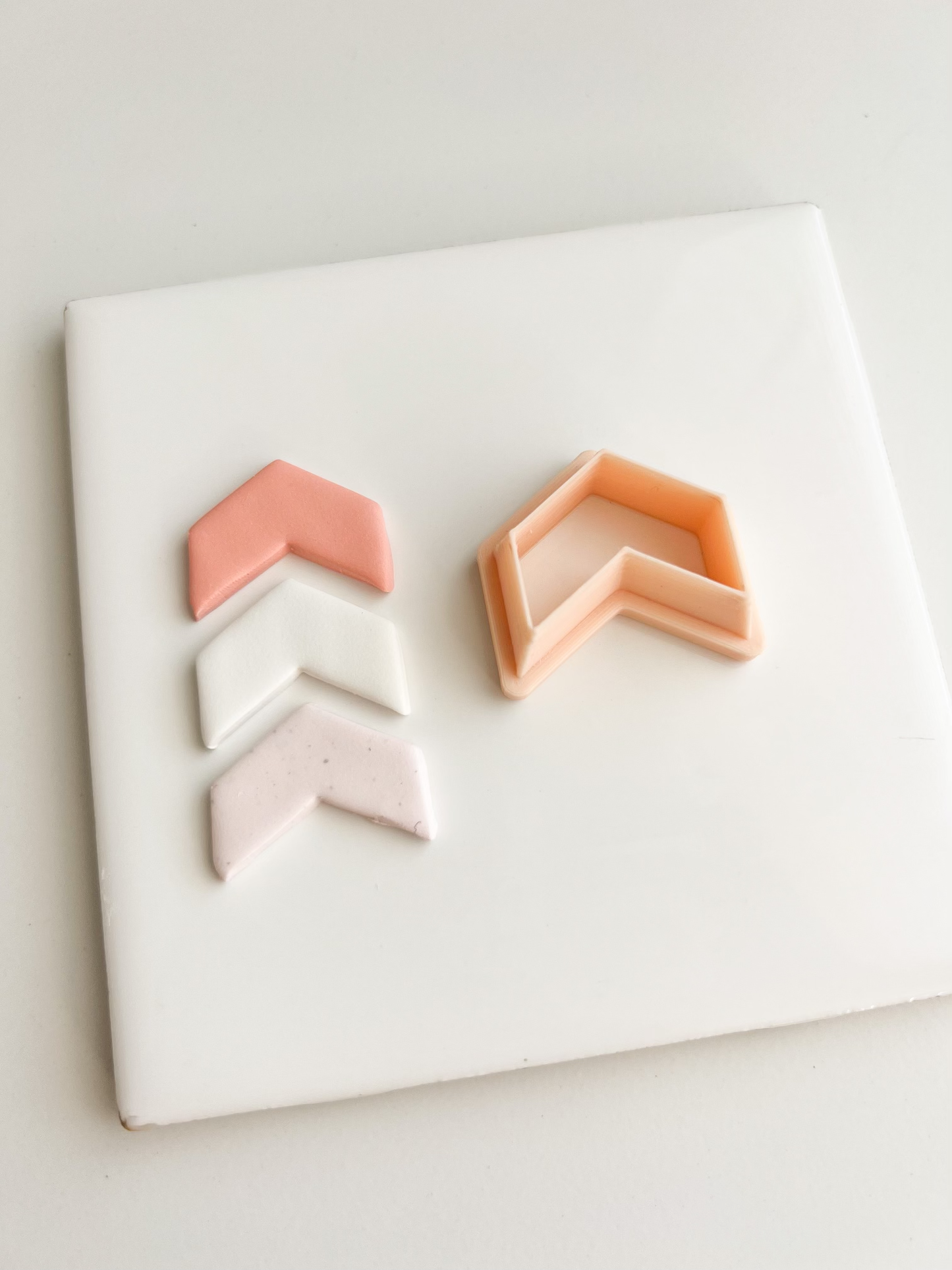 Chevron Stripe Shape Clay Cutter | Chevron Stripe Shape Polymer Clay Cutter for DIY Geometric Earrings Modern-Themed Jewelry and Handmade Minimalist Accessories