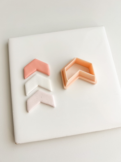 Chevron Stripe Shape Clay Cutter | Chevron Stripe Shape Polymer Clay Cutter for DIY Geometric Earrings Modern-Themed Jewelry and Handmade Minimalist Accessories