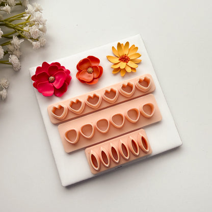 2026 Petal Cluster Set of 3 | Spring Floral Polymer Clay Cutter
