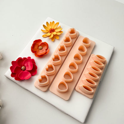2026 Petal Cluster Set of 3 | Spring Floral Polymer Clay Cutter