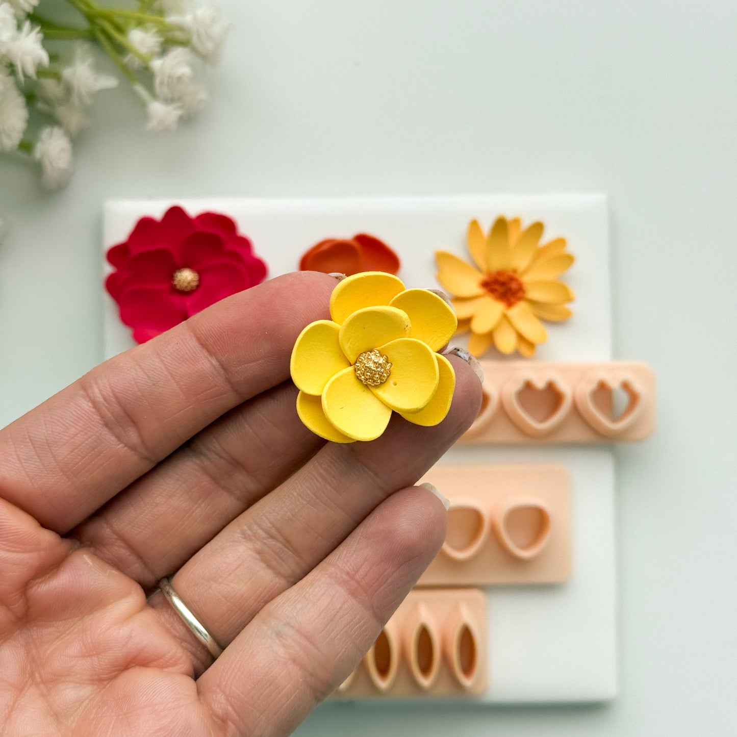 2026 Petal Cluster Set of 3 | Spring Floral Polymer Clay Cutter