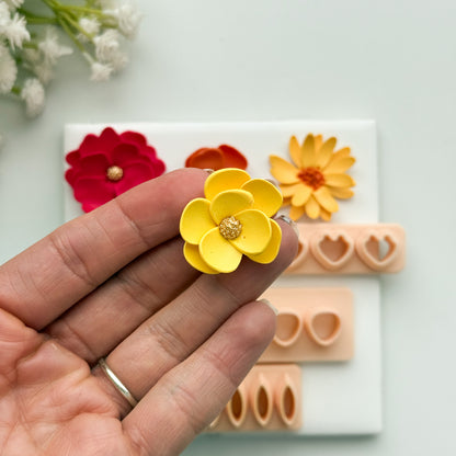 2026 Petal Cluster Set of 3 | Spring Floral Polymer Clay Cutter