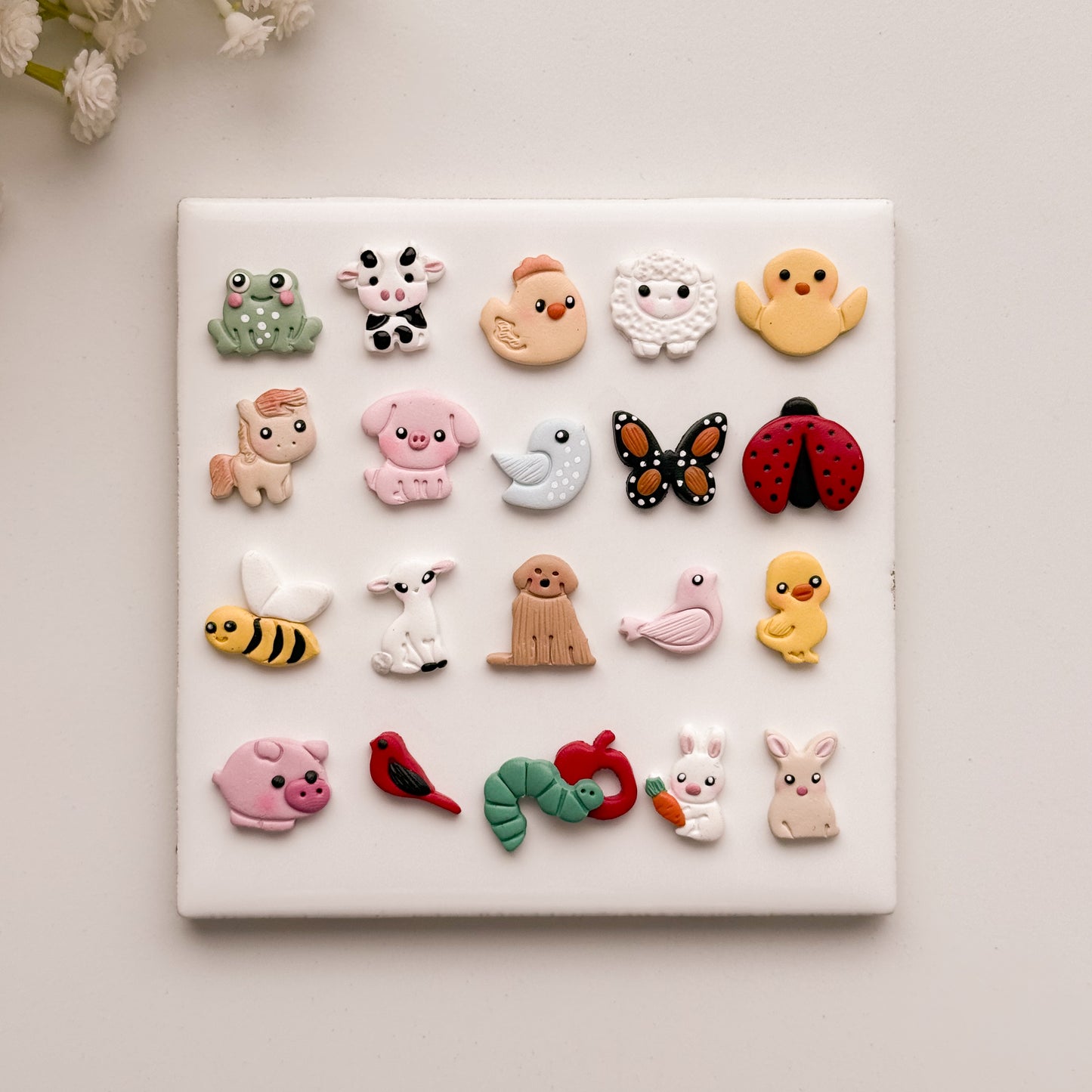 2026 Spring Pack Farm Animals No. 1 | Spring Floral Polymer Clay Cutter