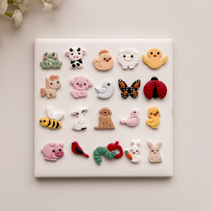 2026 Spring Pack Farm Animals No. 1 | Spring Floral Polymer Clay Cutter