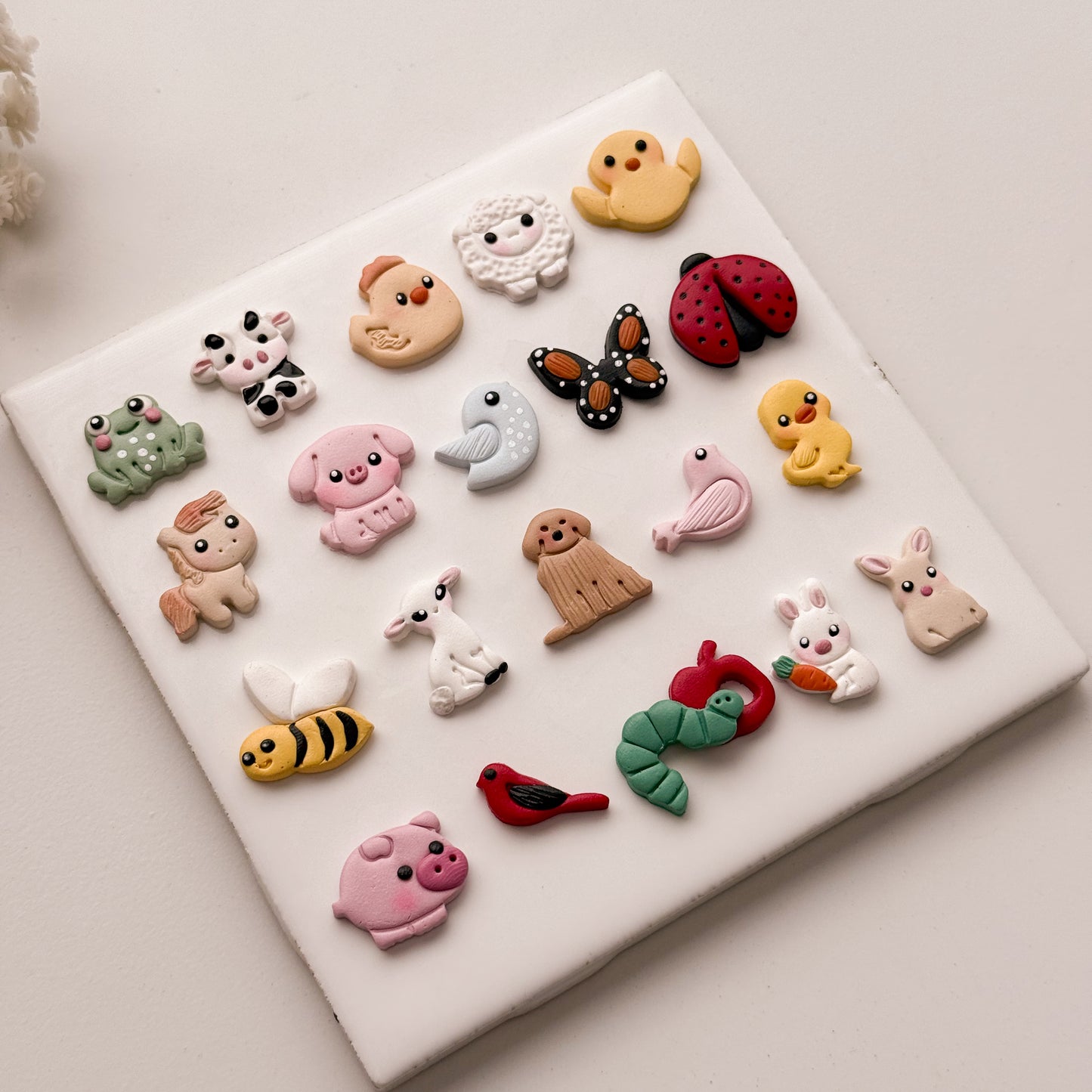 2026 Spring Pack Farm Animals No. 1 | Spring Floral Polymer Clay Cutter