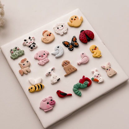 2026 Spring Pack Farm Animals No. 1 | Spring Floral Polymer Clay Cutter