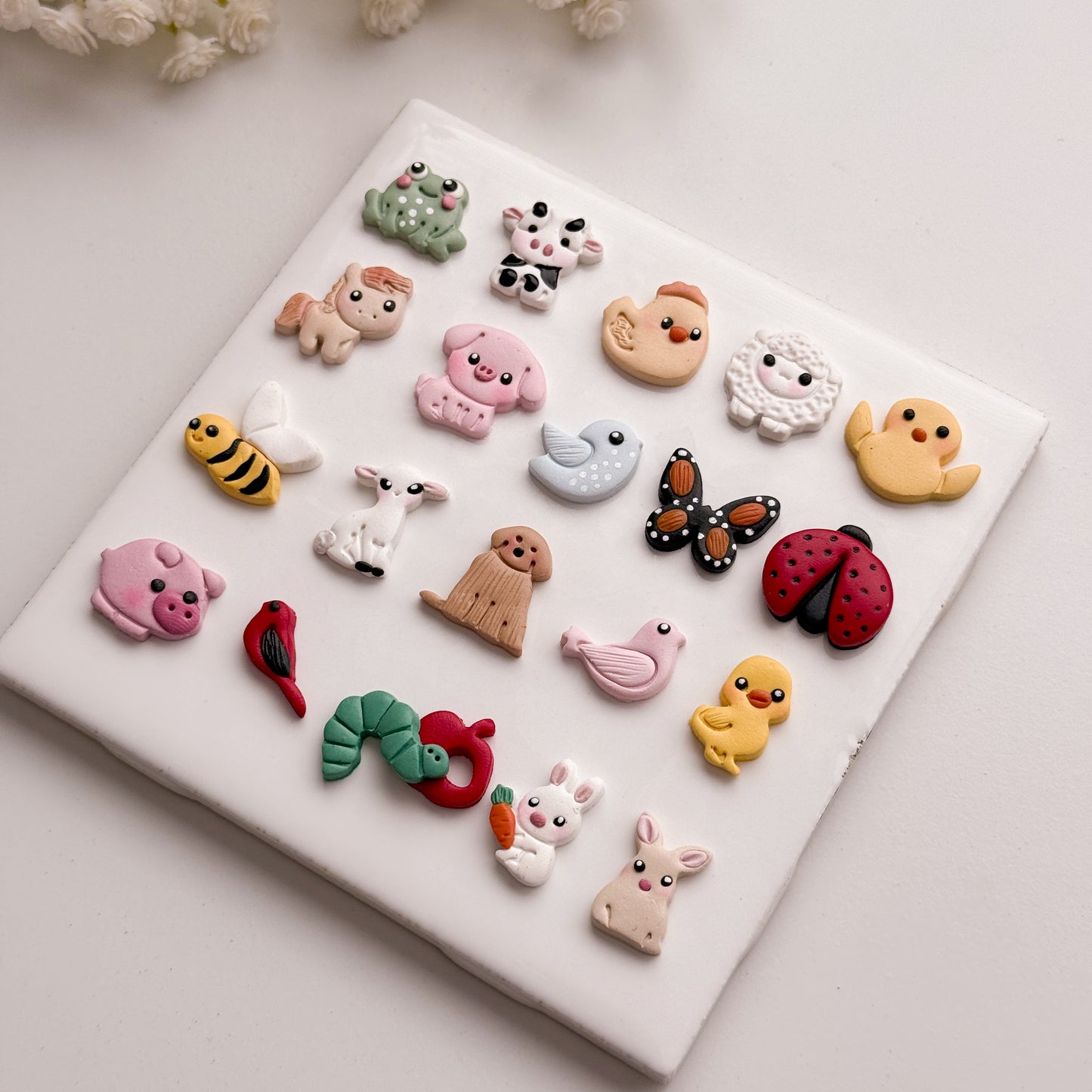 2026 Spring Pack Farm Animals No. 1 | Spring Floral Polymer Clay Cutter