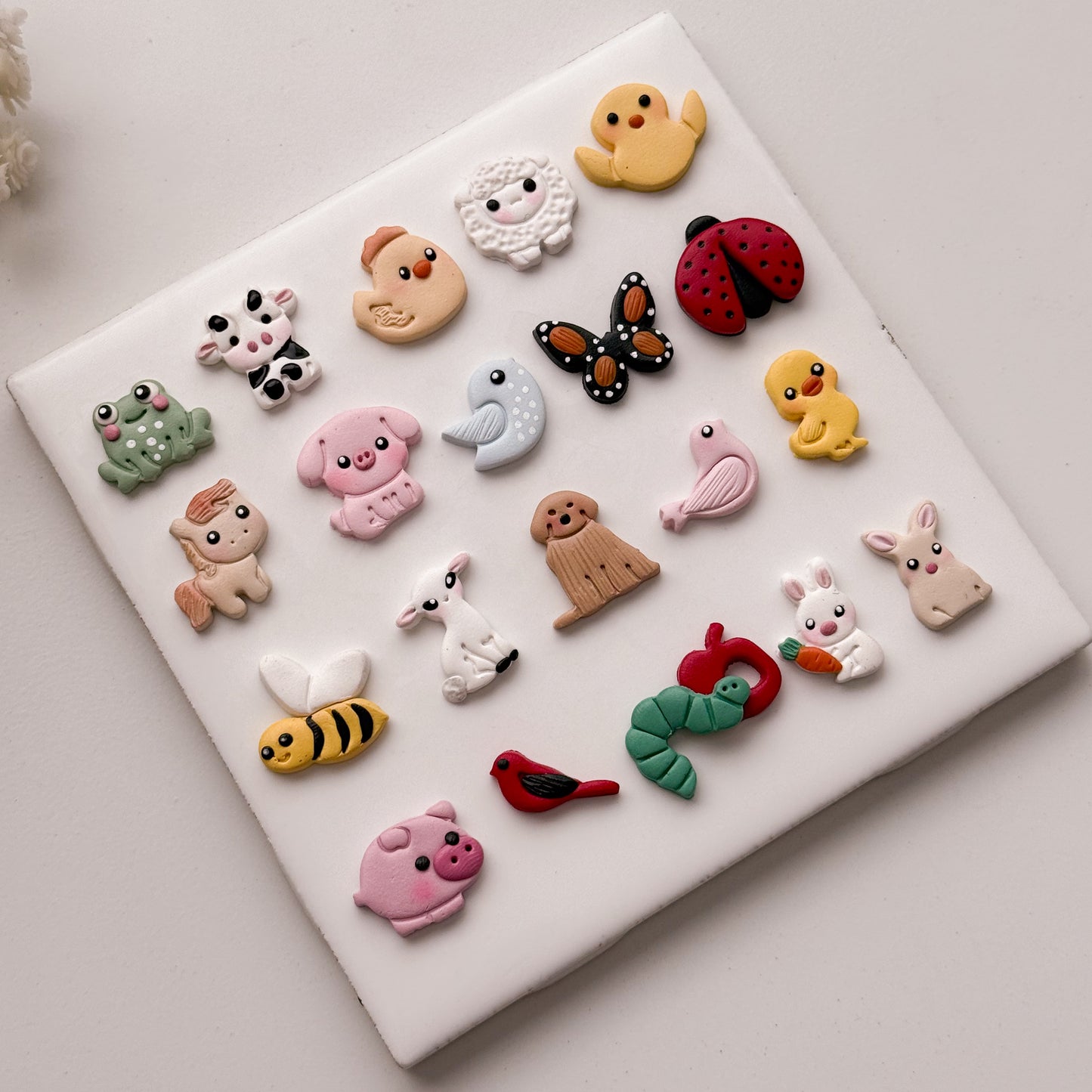 2026 Spring Pack Farm Animals No. 1 | Spring Floral Polymer Clay Cutter