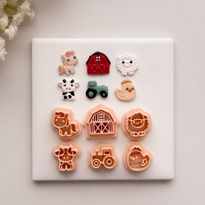 2026 Spring Pack Farm Animals No. 2 | Spring Floral Polymer Clay Cutter