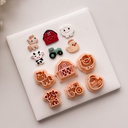 2026 Spring Pack Farm Animals No. 2 | Spring Floral Polymer Clay Cutter