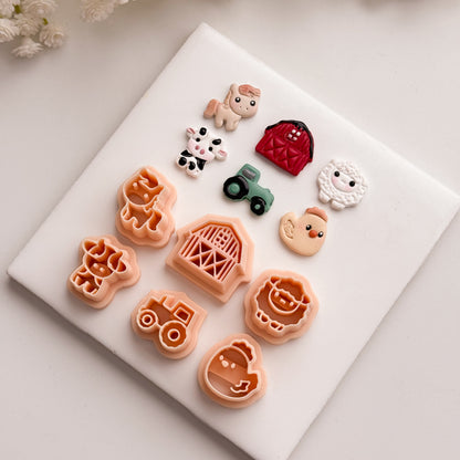 2026 Spring Pack Farm Animals No. 2 | Spring Floral Polymer Clay Cutter