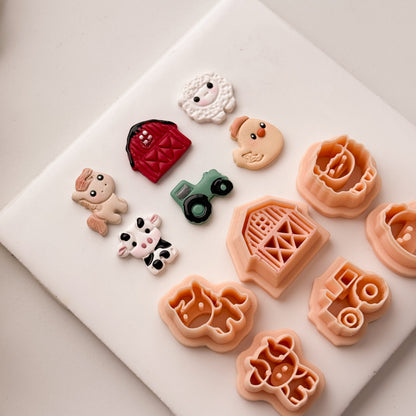 2026 Spring Pack Farm Animals No. 2 | Spring Floral Polymer Clay Cutter