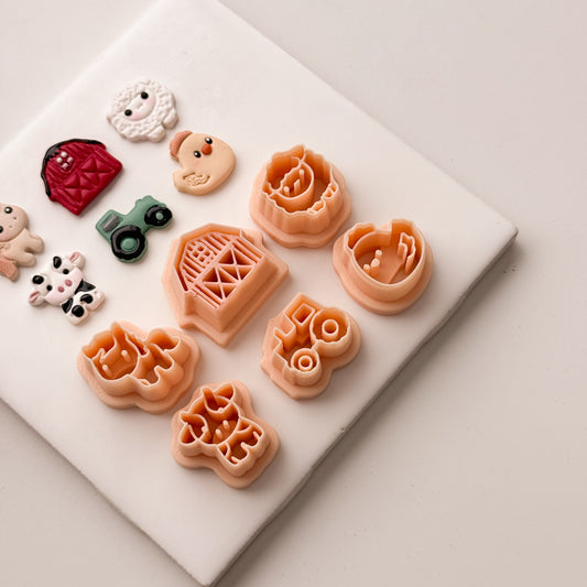 2026 Spring Pack Farm Animals No. 2 | Spring Floral Polymer Clay Cutter
