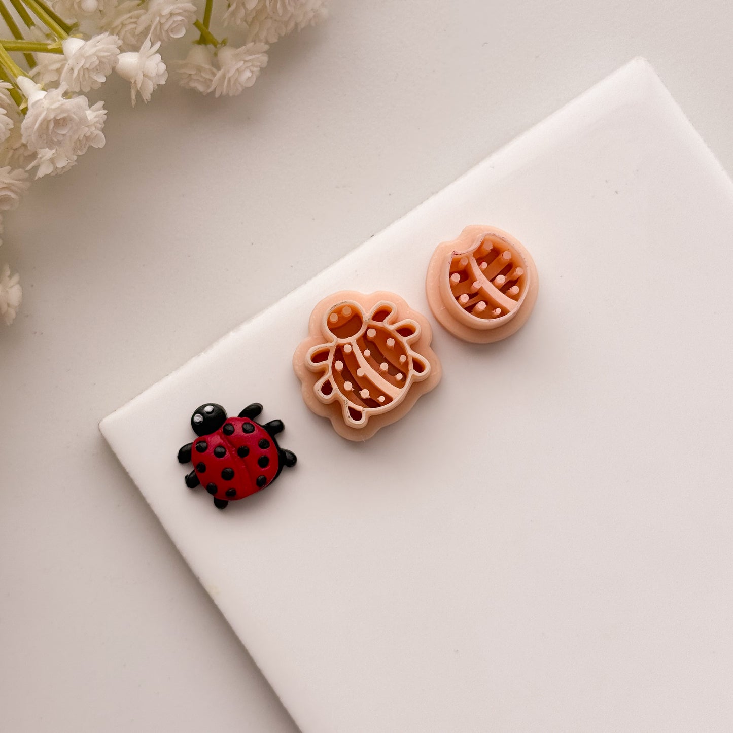 2026 Ladybug | Spring Garden Floral Polymer Clay Cutter