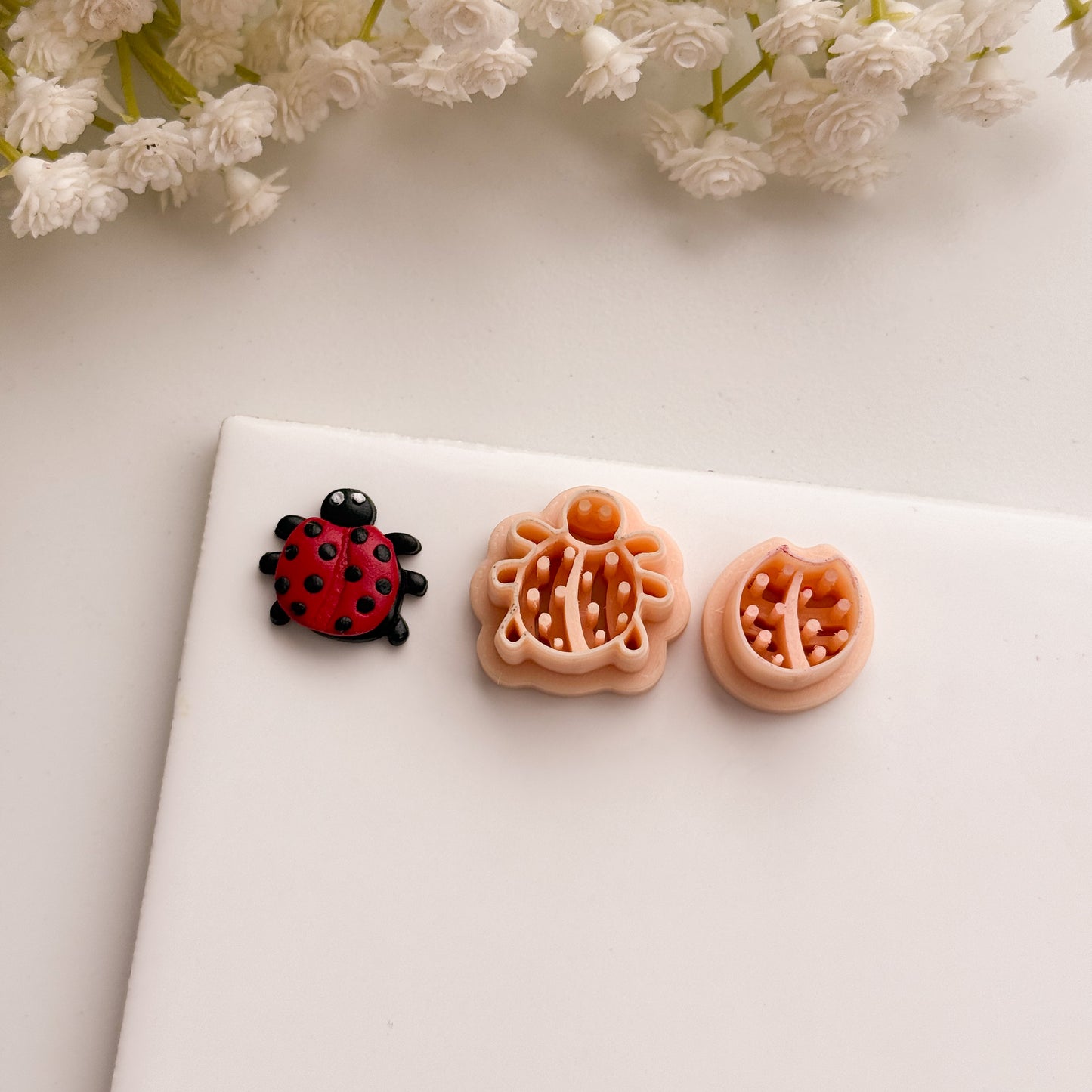 2026 Ladybug | Spring Garden Floral Polymer Clay Cutter