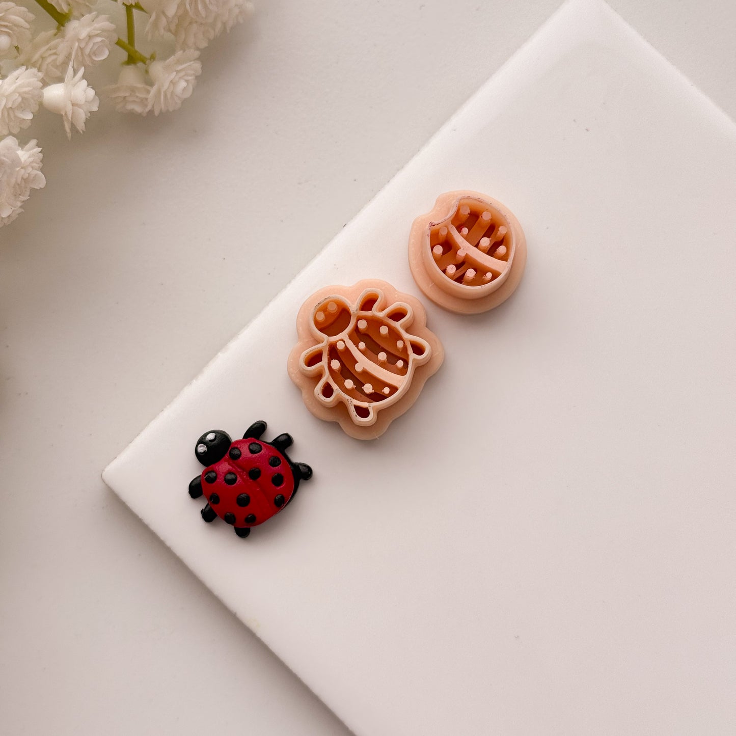 2026 Ladybug | Spring Garden Floral Polymer Clay Cutter