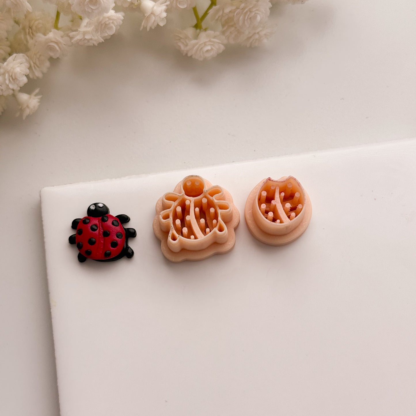 2026 Ladybug | Spring Garden Floral Polymer Clay Cutter
