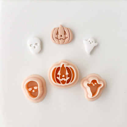 Spooky Trio Clay Cutters | Halloween Polymer Clay Cutter Set for DIY Earrings and Jewelry Making