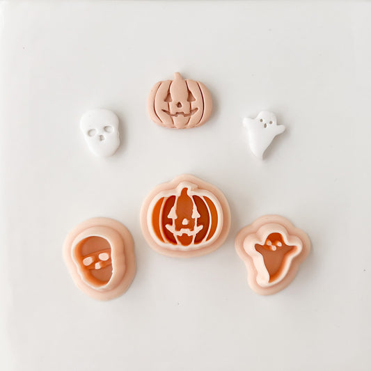 Spooky Trio Clay Cutters | Halloween Polymer Clay Cutter Set for DIY Earrings and Jewelry Making