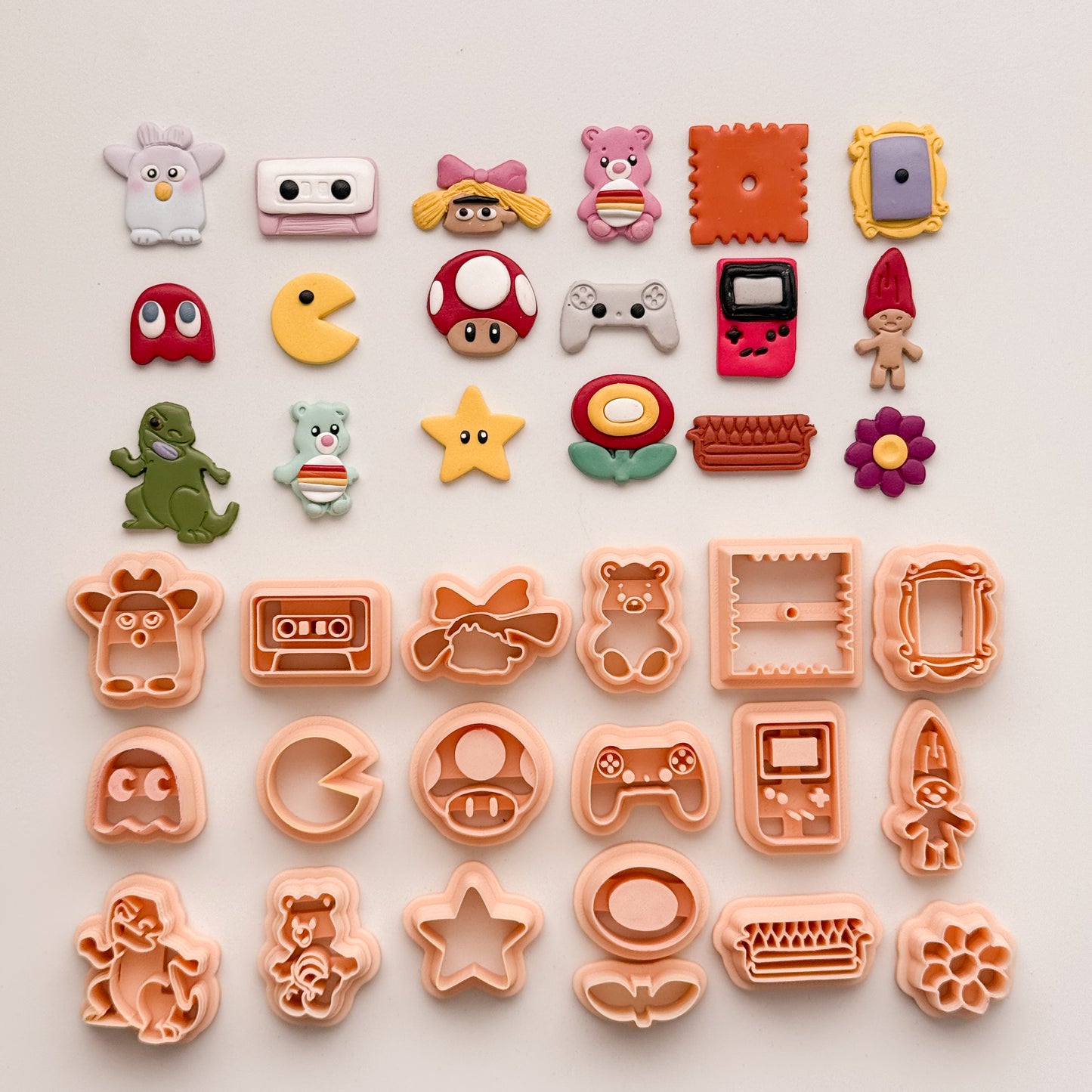 2026 Nostalgic 90s Stud Bundle (18 cutters) | Nostalgic 90s Polymer Clay Cutter