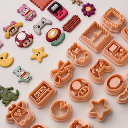 2026 Nostalgic 90s Stud Bundle (18 cutters) | Nostalgic 90s Polymer Clay Cutter