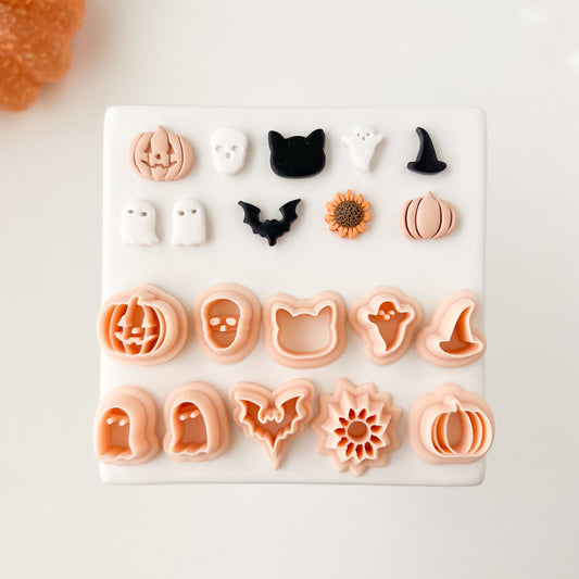 Mega Fall Stud Set Clay Cutters | Autumn Polymer Clay Cutter Set for DIY Earrings Fall-Themed Jewelry Handmade Crafting & Clay Art