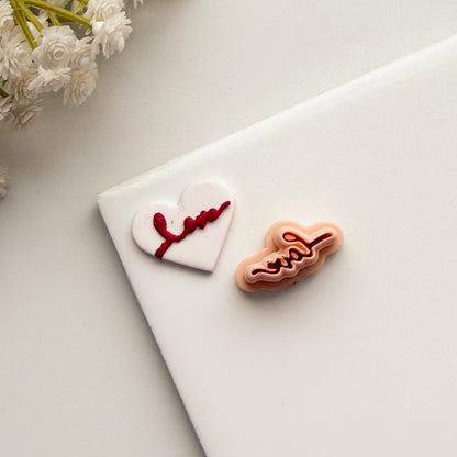 2026 Love Script | Spring Polymer Clay Cutter