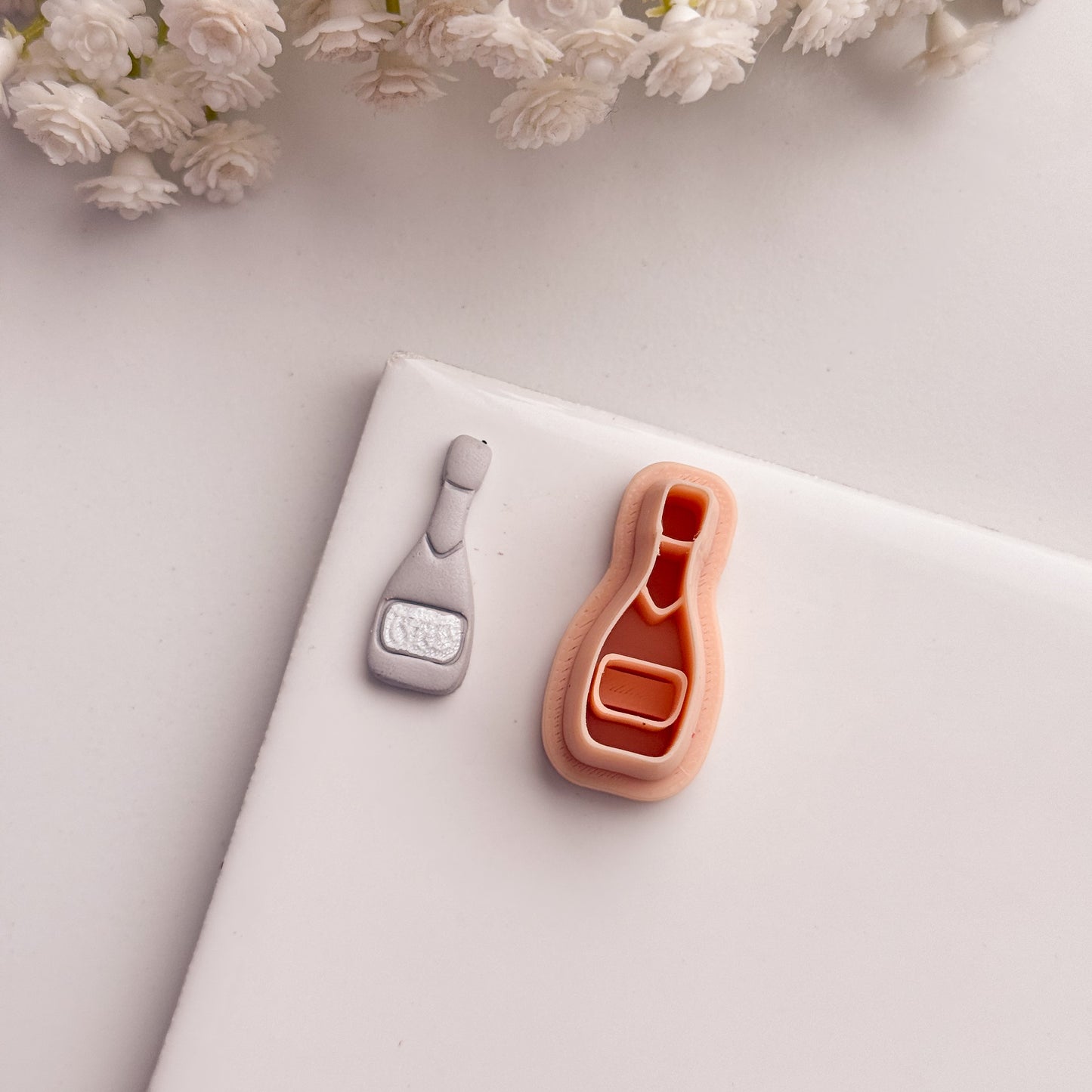 2026 Wine Bottle | Romantic Date Polymer Clay Cutter
