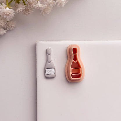 2026 Wine Bottle | Romantic Date Polymer Clay Cutter