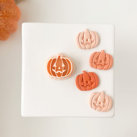 Jack O Lantern Clay Cutter | Jack O'Lantern Pumpkin Clay Cutter for DIY Halloween Earrings Fall Crafting and Handmade Jewelry