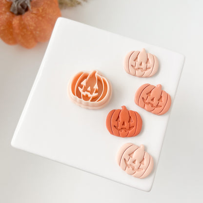 Jack O Lantern Clay Cutter | Jack O'Lantern Pumpkin Clay Cutter for DIY Halloween Earrings Fall Crafting and Handmade Jewelry