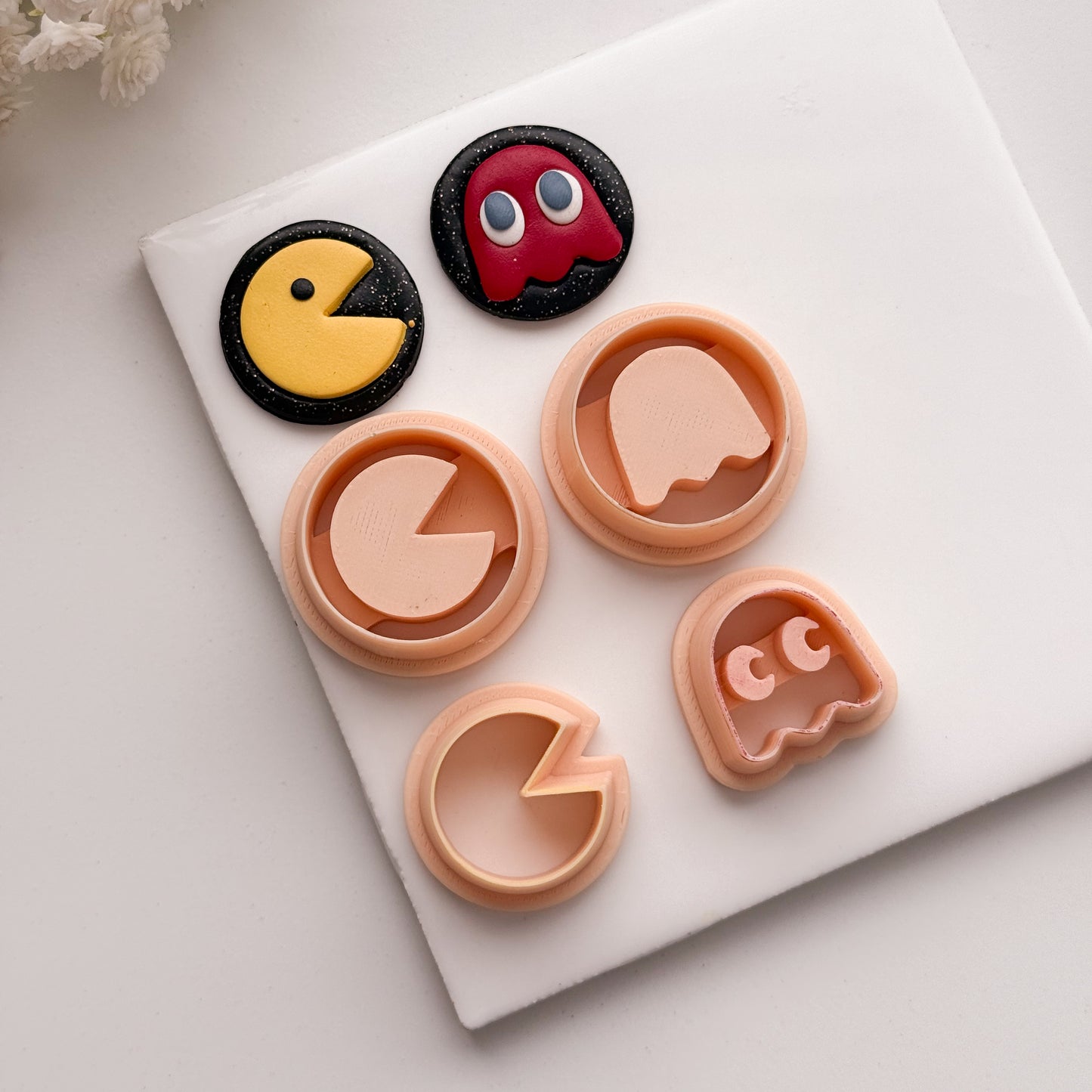 2026 Pacman Duo | Nostalgic Arcade Polymer Clay Cutter