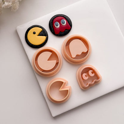 2026 Pacman Duo | Nostalgic Arcade Polymer Clay Cutter