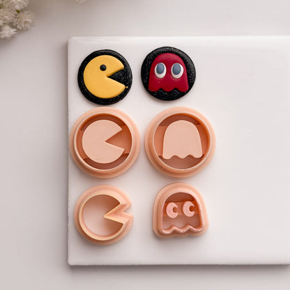 2026 Pacman Duo | Nostalgic Arcade Polymer Clay Cutter