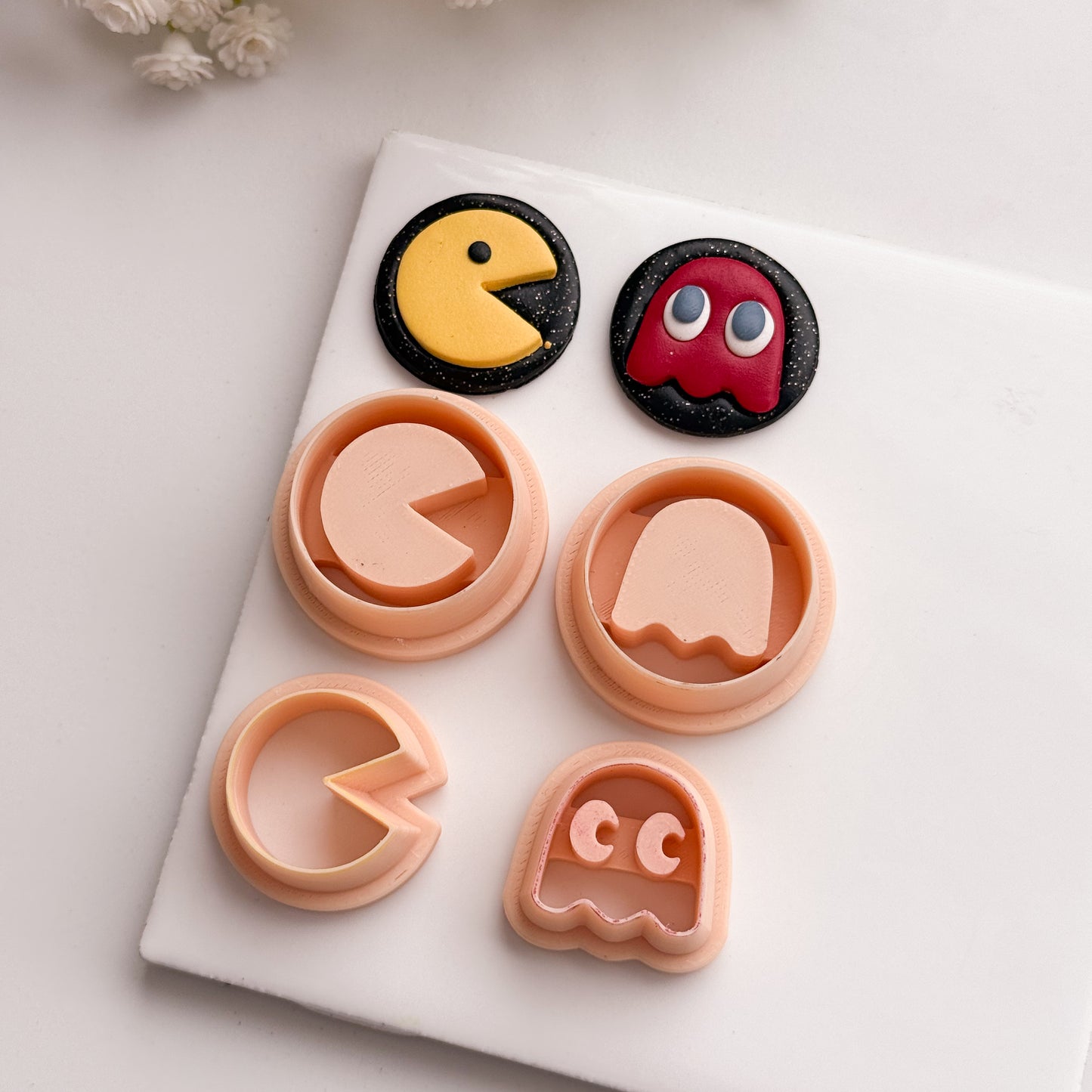 2026 Pacman Duo | Nostalgic Arcade Polymer Clay Cutter
