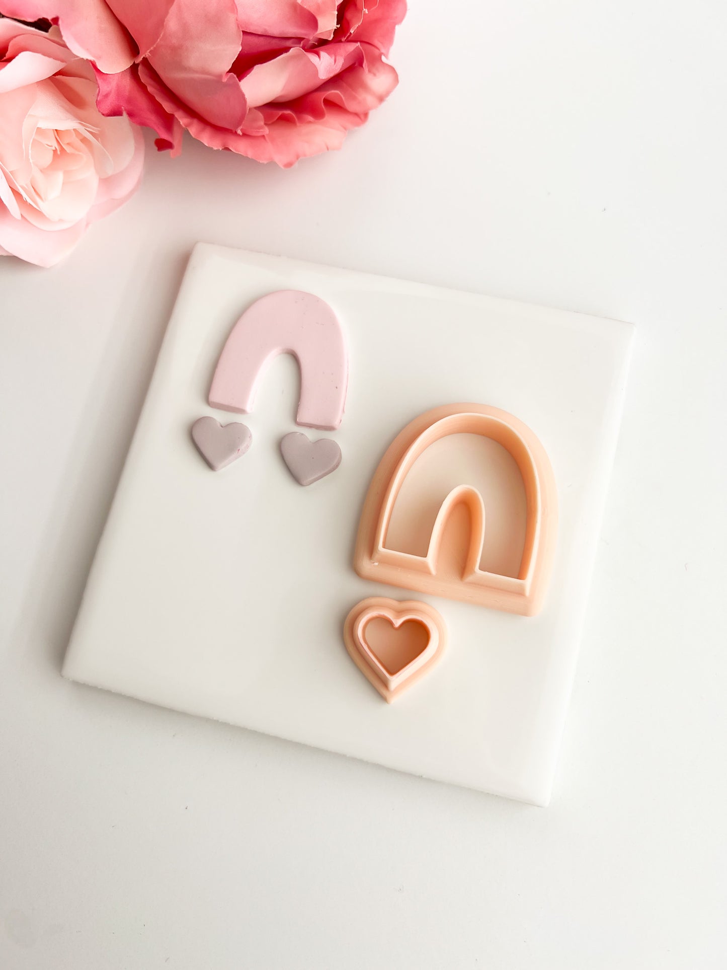U Shape No. 3 Heart Dangle Clay Cutter | Geometric Polymer Clay Cutter for Earrings and Jewelry