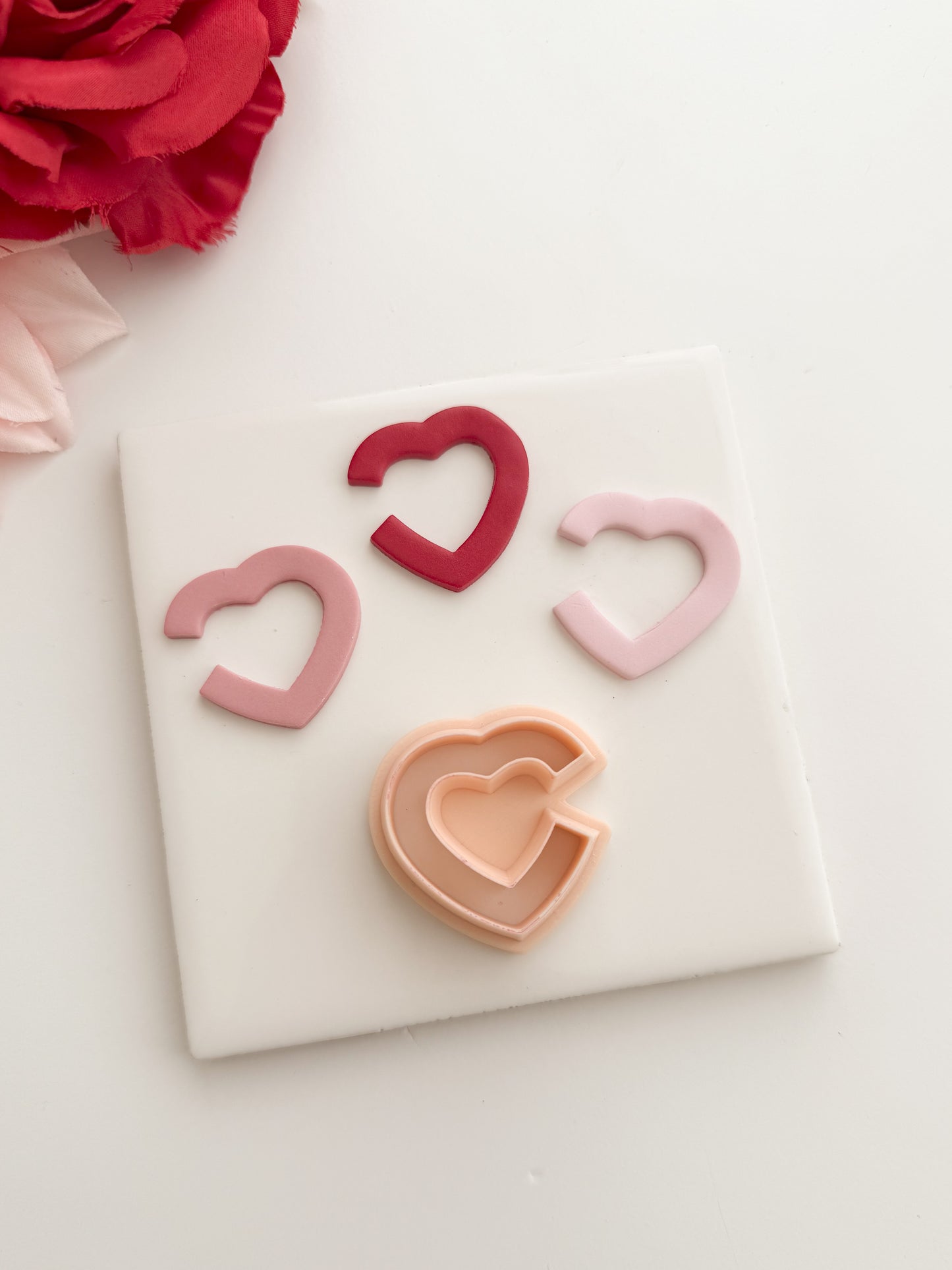 Valentine Gap Heart Clay Cutter | Valentine Gap Heart Polymer Clay Cutter for DIY Romantic Earrings Love-Themed Jewelry and Handmade Valentine's Accessories