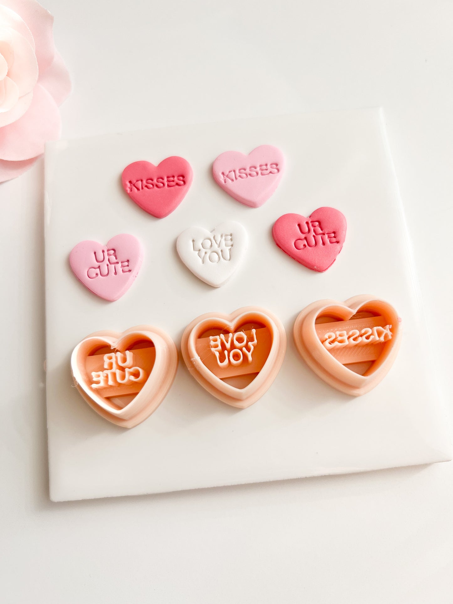 Valentine Heart Trio No. 3 Clay Cutter | Set of 3 Heart Polymer Clay Cutters for DIY Earrings and Handmade Jewelry