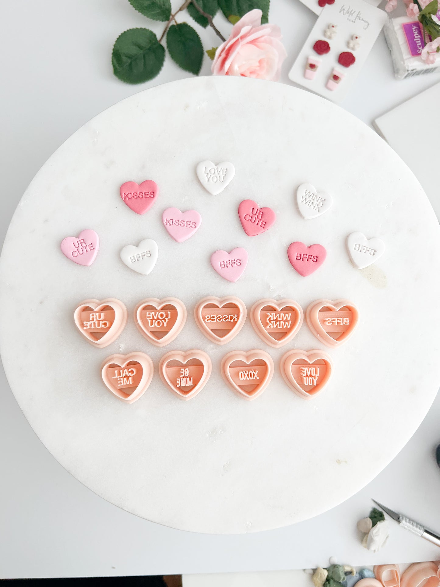 Valentine Heart Bundle Clay Cutter | Polymer Clay Cutter Set for Valentine’s Day Jewelry, Earrings and Baking