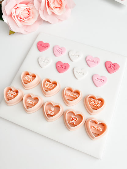 Valentine Heart Bundle Clay Cutter | Polymer Clay Cutter Set for Valentine’s Day Jewelry, Earrings and Baking