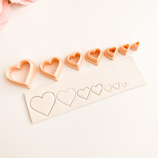Heart Shape Set Clay Cutter | Heart Shape Polymer Clay Cutter Set for Valentine's Day Earrings DIY Romantic Jewelry and Wedding Crafts
