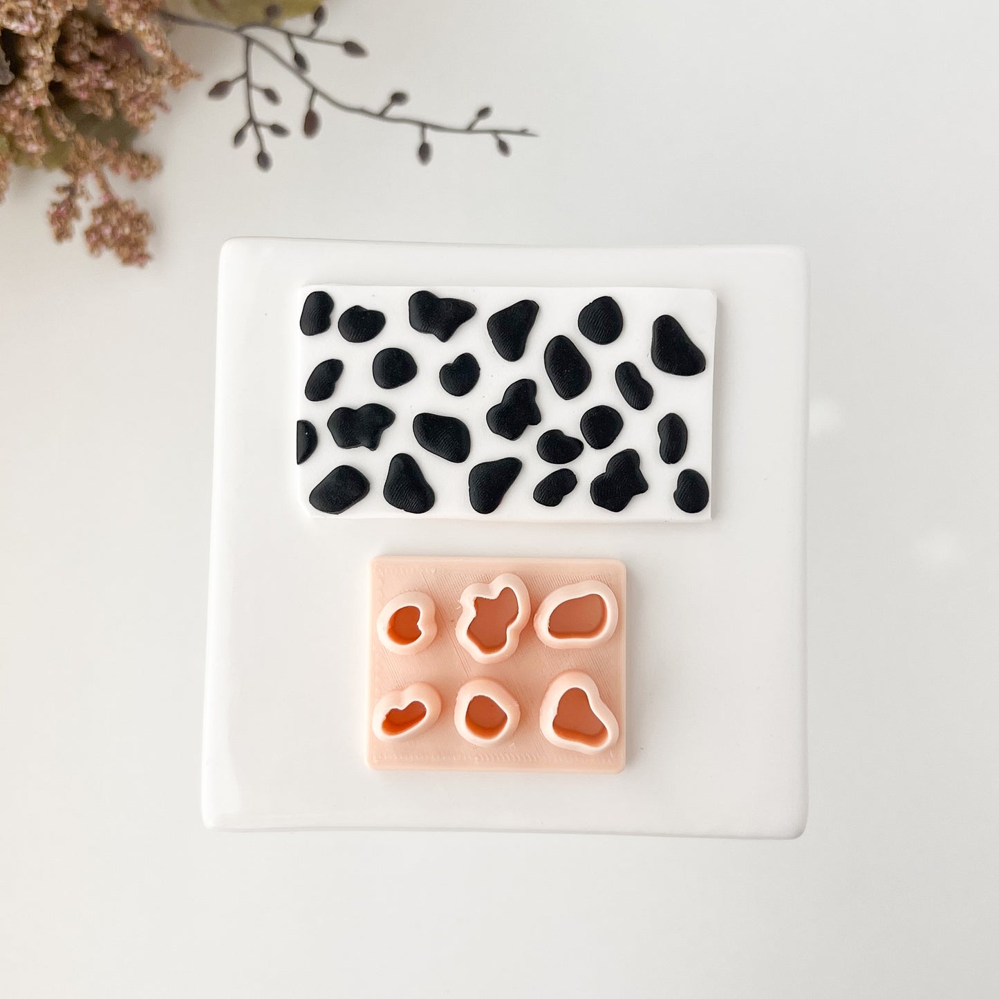 Cow Prints Clay Cutter | Cow Prints Polymer Clay Cutter for DIY Earrings Farm-Themed Jewelry and Rustic Handmade Accessories