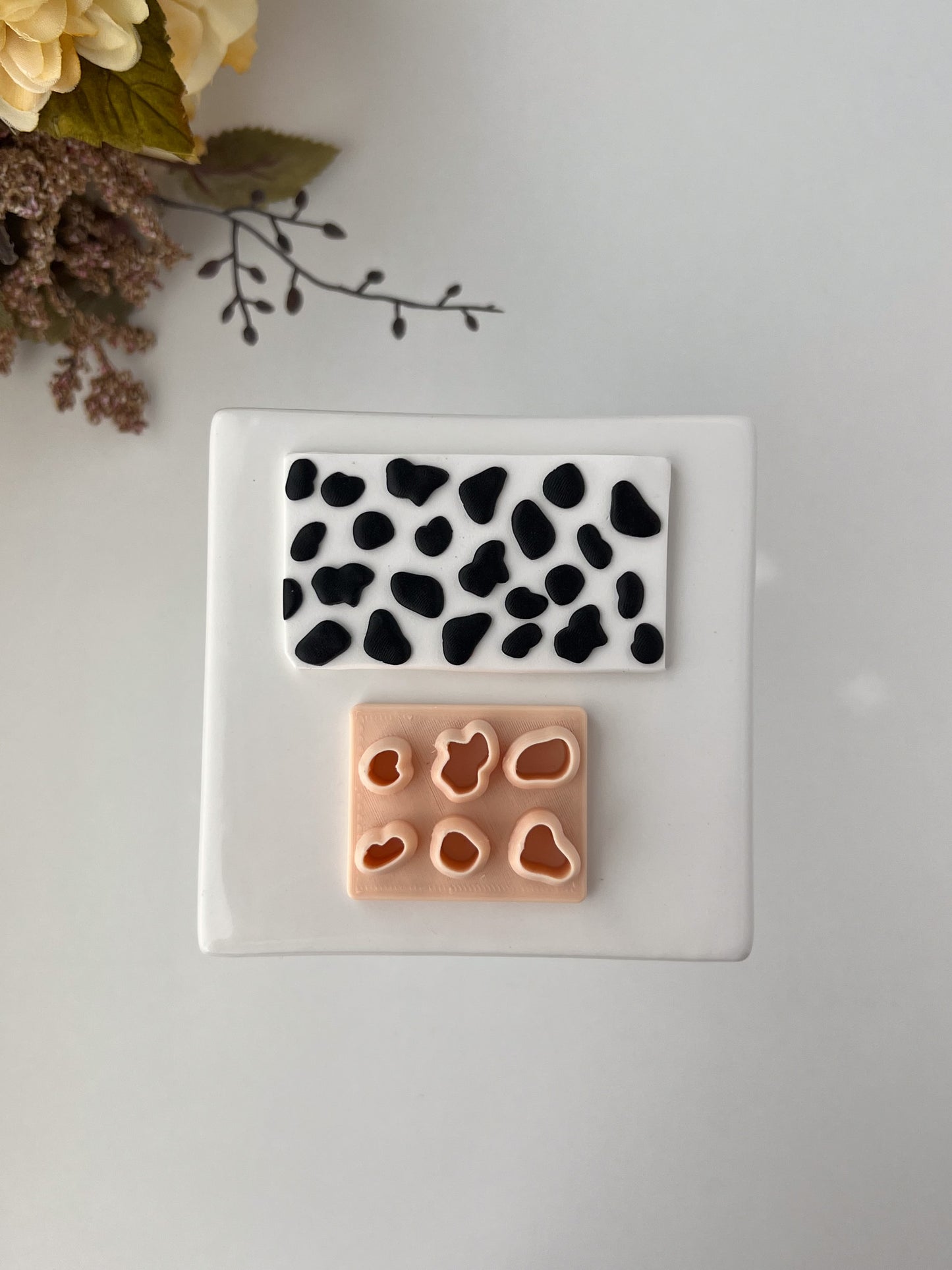 Cow Prints Clay Cutter | Cow Prints Polymer Clay Cutter for DIY Earrings Farm-Themed Jewelry and Rustic Handmade Accessories